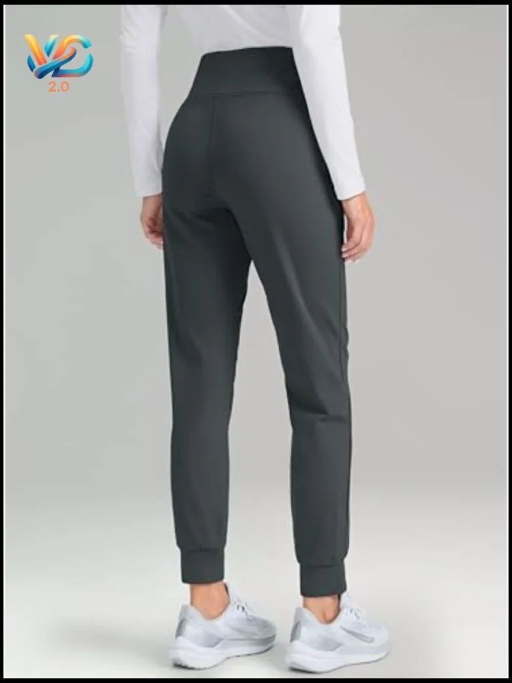 Fleece Lined Joggers High Waisted Water Resistant Thermal Hiking Pants with